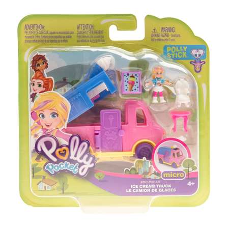 Набор игровой POLLY POCKET Полливиль машинка Грузовик с мороженым GGC40