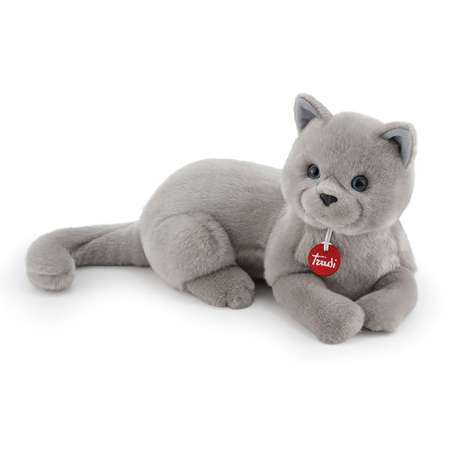 Мягкая игрушка TRUDI Серый кот Селестино 44x23x19см