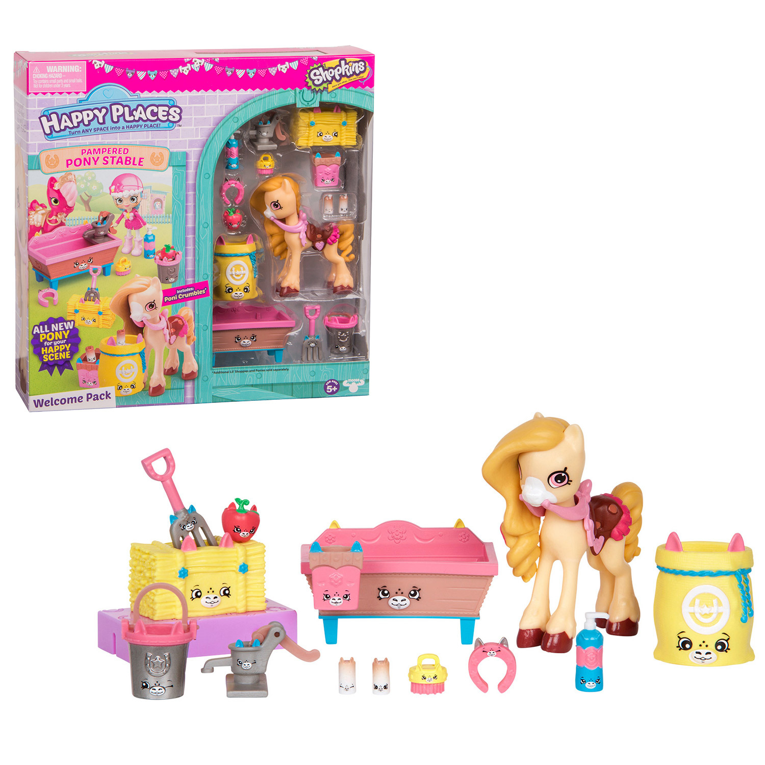 Набор Happy Places Shopkins Новоселье Роскошная конюшня для пони 56685 - фото 6