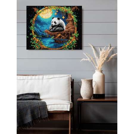 Алмазная мозаика Art on Canvas холст на деревянном подрамнике 40х50 см Сказочная панда