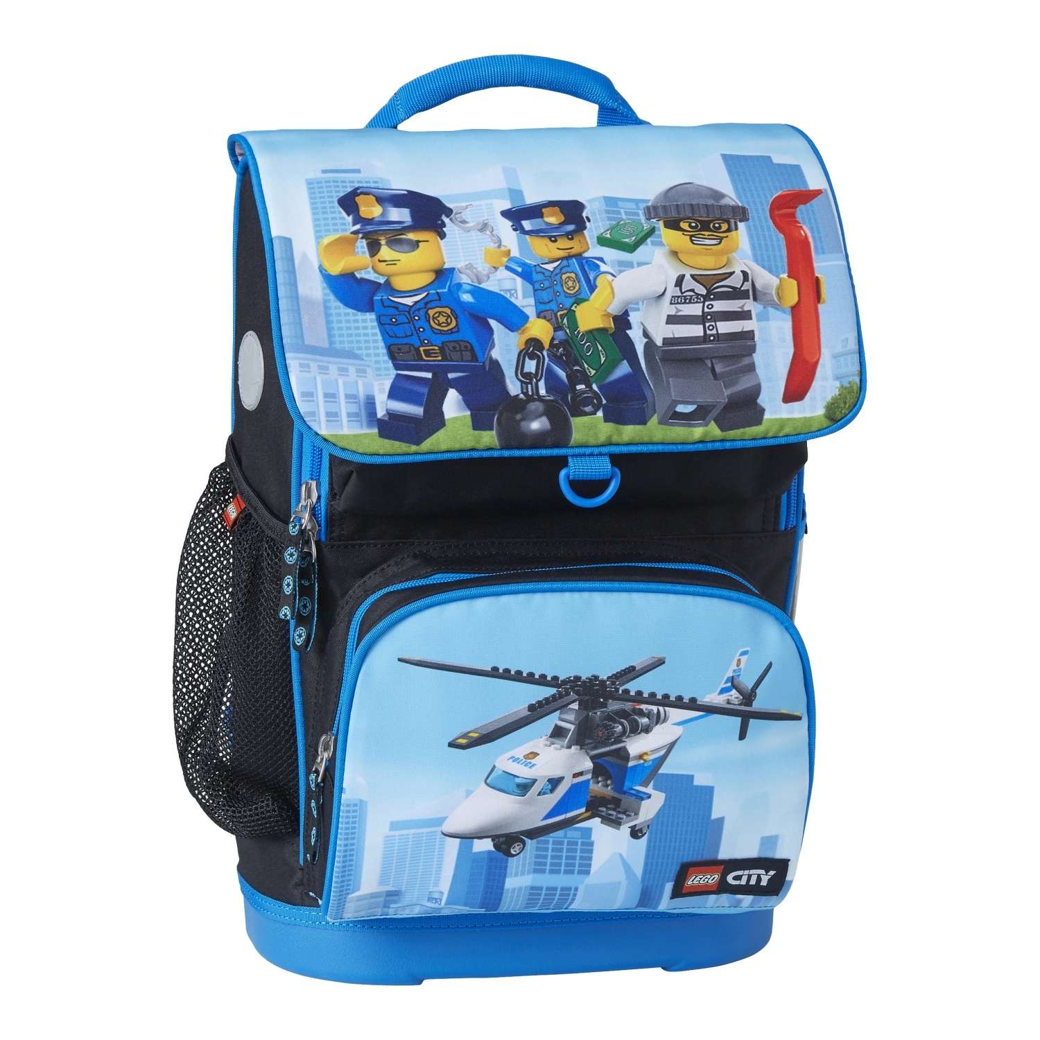 Рюкзак школьный LEGO с сумкой для обуви ланчбоксом и бутылкой City Police chopper - фото 6