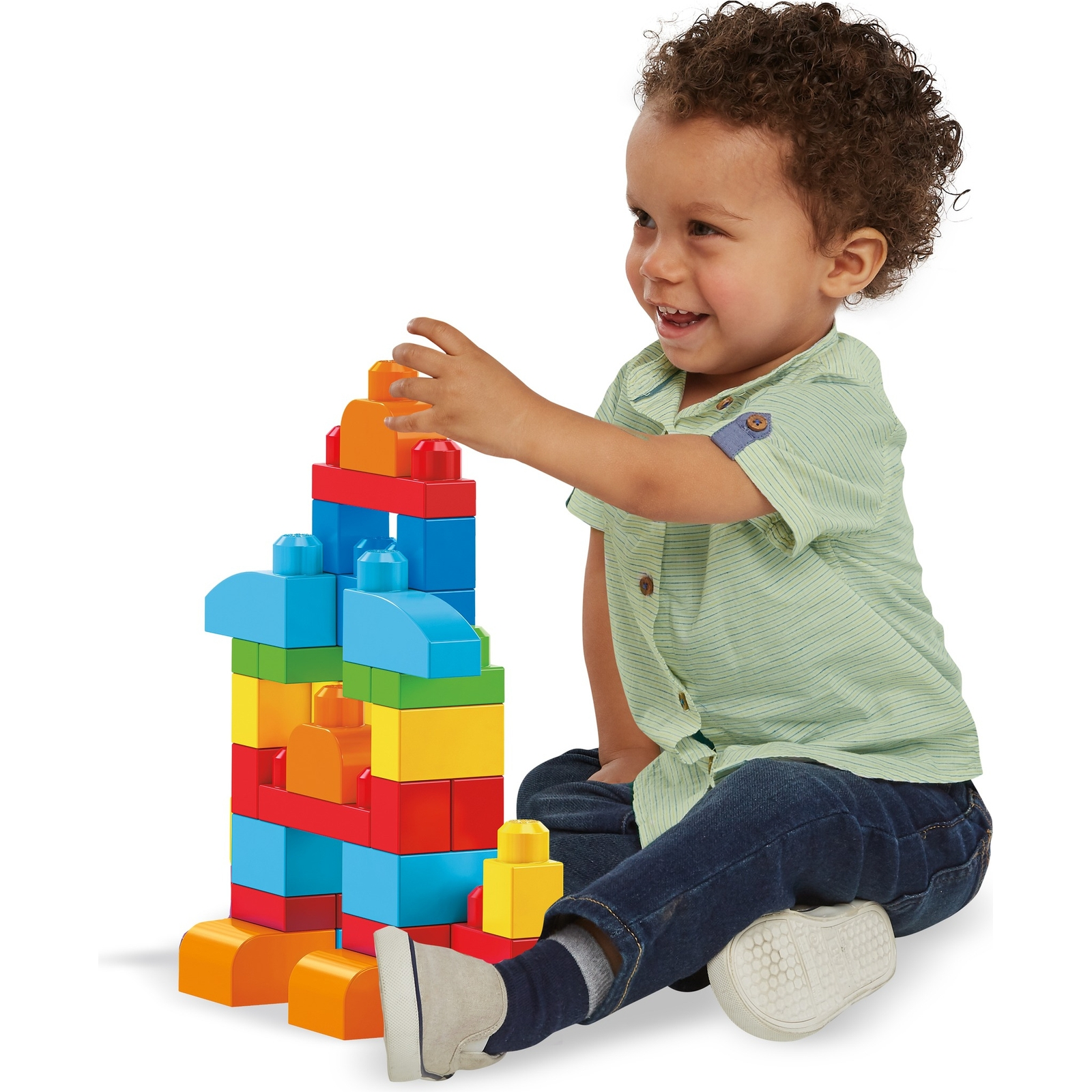 Конструктор Mega Bloks First Builders 60деталей Голубой DCH55 - фото 26