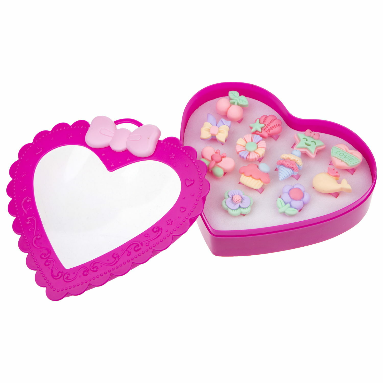 Набор бижутерии 1TOY Sweet heart Bijou 12 колец пастельные тона - фото 3