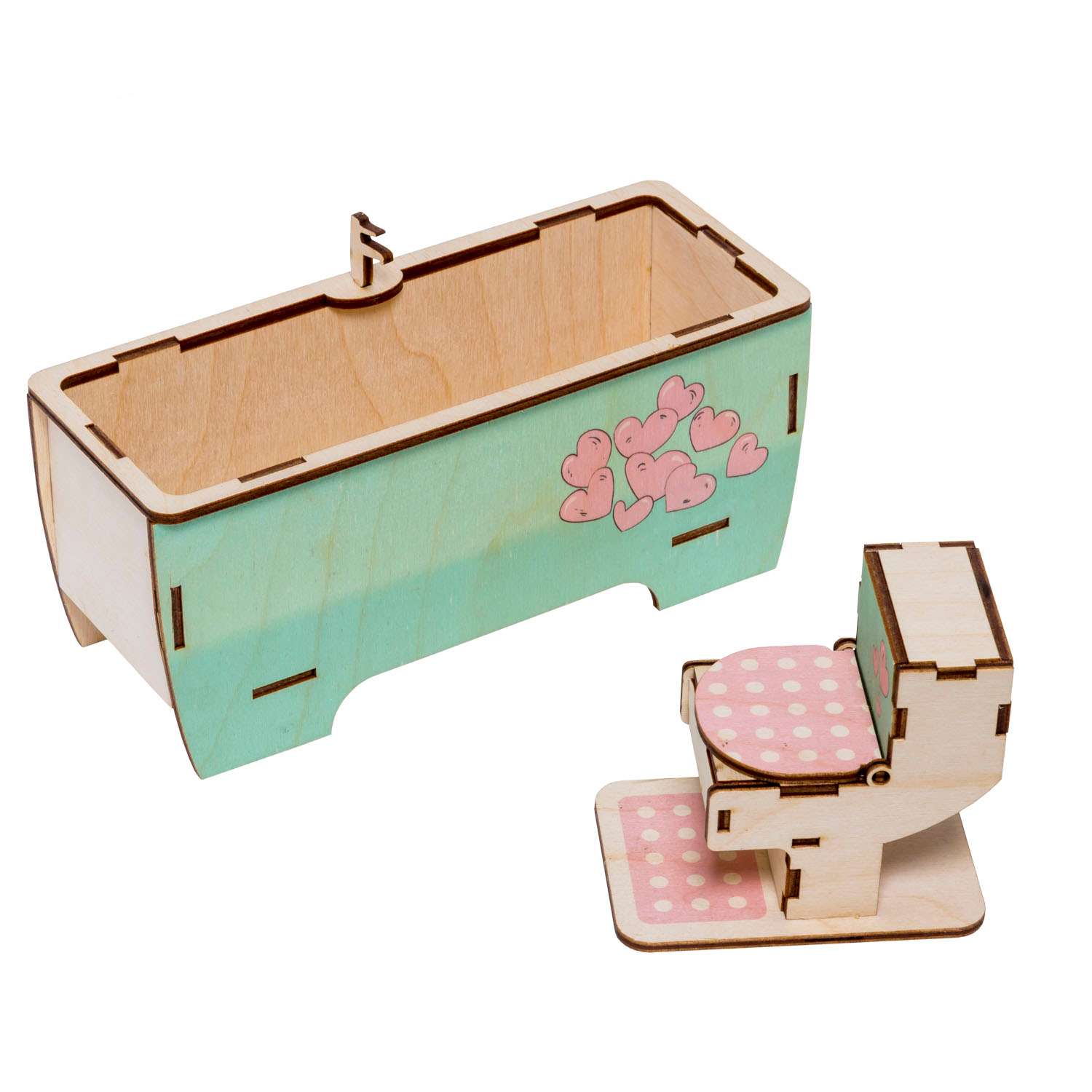 Мебель для кукол ГРАТ Ванная комната ванная - фото 3