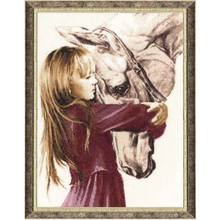 Набор для вышивания Золотое Руно СВ-016 Девочка с лошадью
