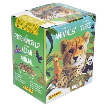 Бокс с наклейками Panini Мир животных Рекорды Animali 2023 50 пакетиков в наборе