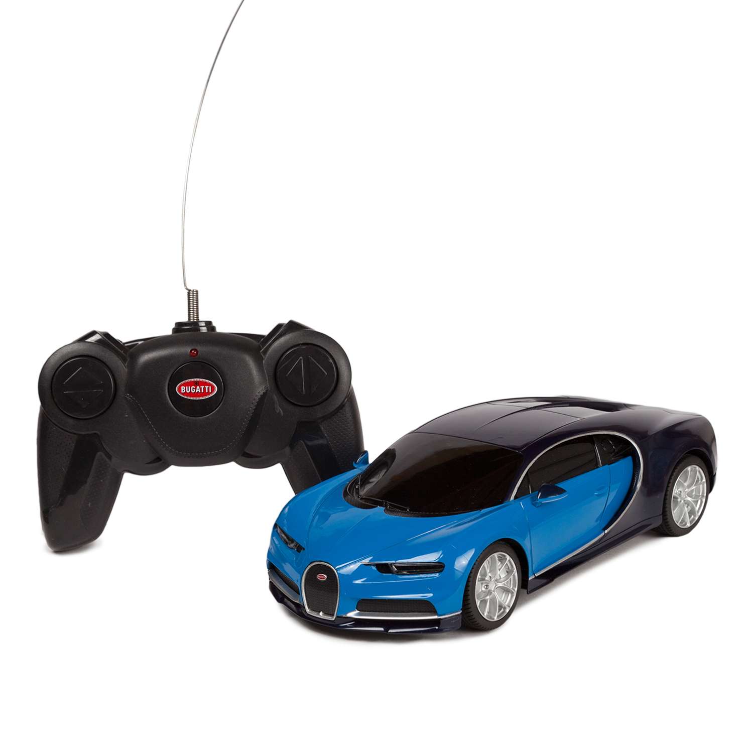 Машинка на радиоуправлении Rastar Bugatti Chiron 1:24 Голубая - фото 1
