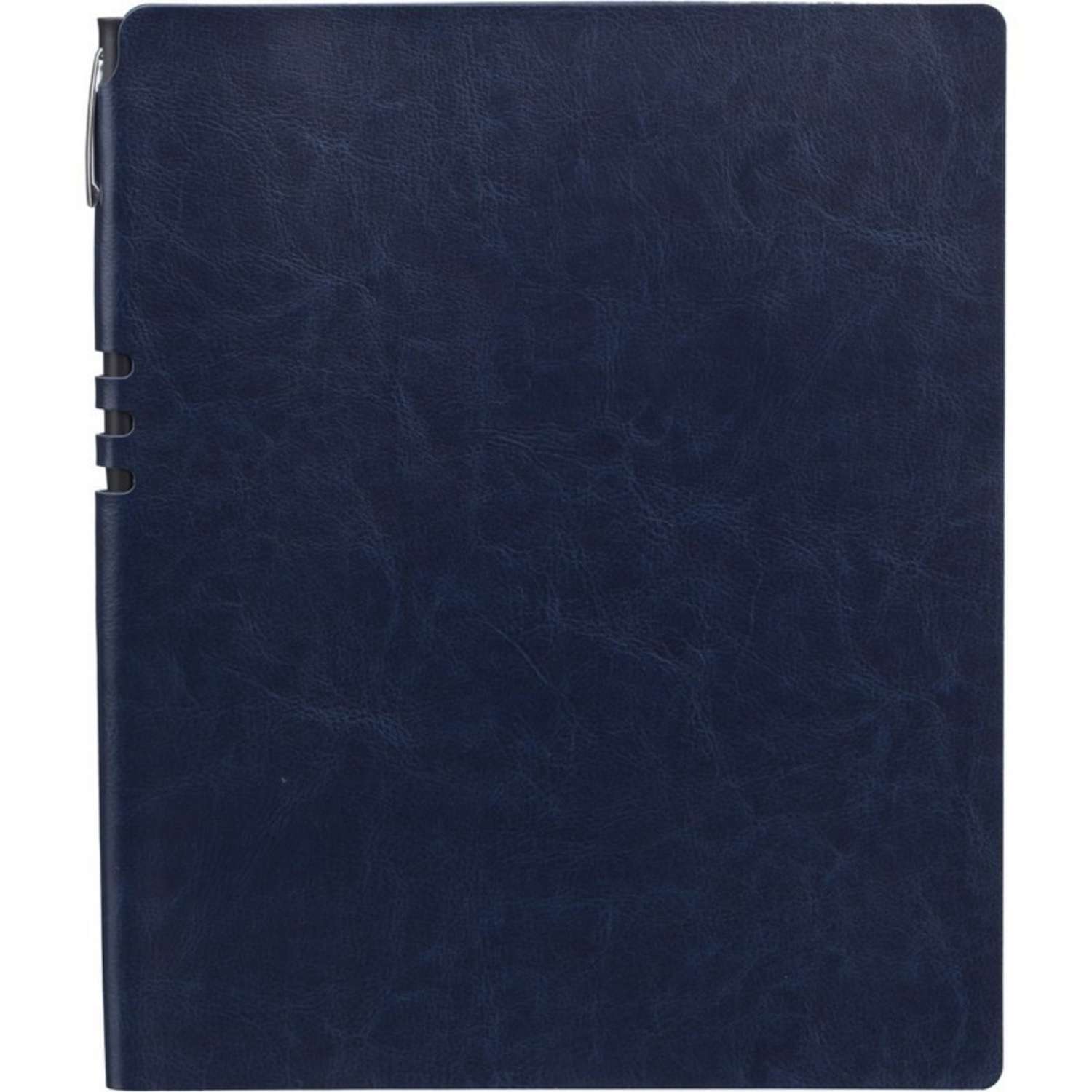 Бизнес-тетрадь Attache Light Book А4 96 листов клетка цветной срез кожзаменитель темно-синий - фото 1