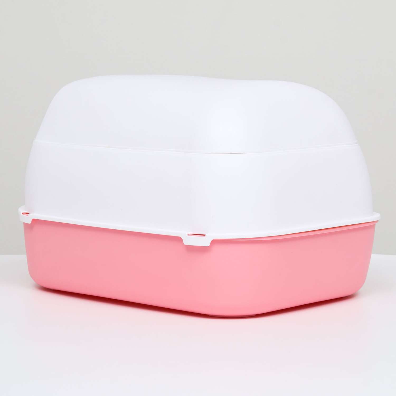 Туалет-домик Пижон с фильтром бело-розовый - фото 2