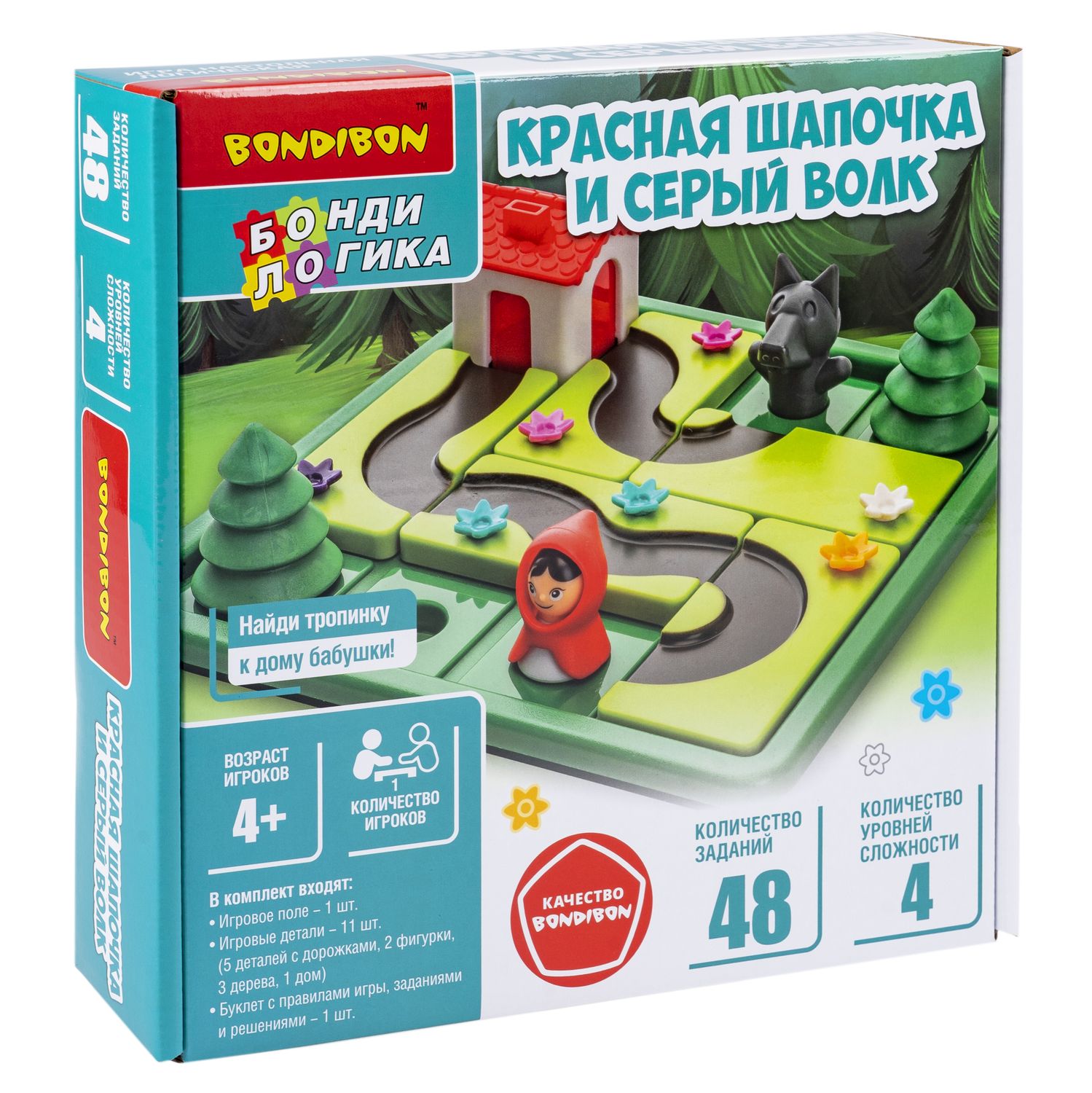 Настольная игра Bondibon КРАСНАЯ ШАПОЧКА И СЕРЫЙ ВОЛК - фото 3