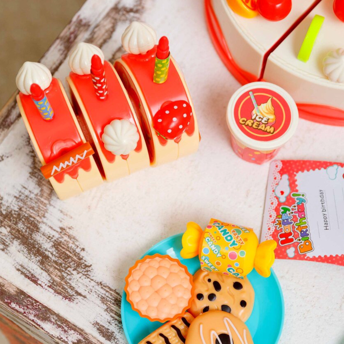 Посуда игрушечная и продукты TrendToys Веселое чаепитие торт и сервиз 83 предмета - фото 9
