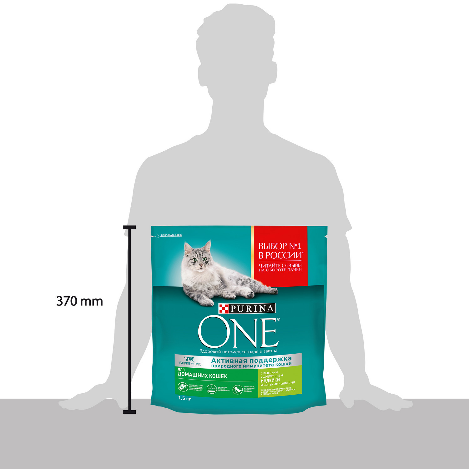 Сухой корм для кошек Purina One 1.5 кг индейка (для домашних, полнорационный) - фото 11