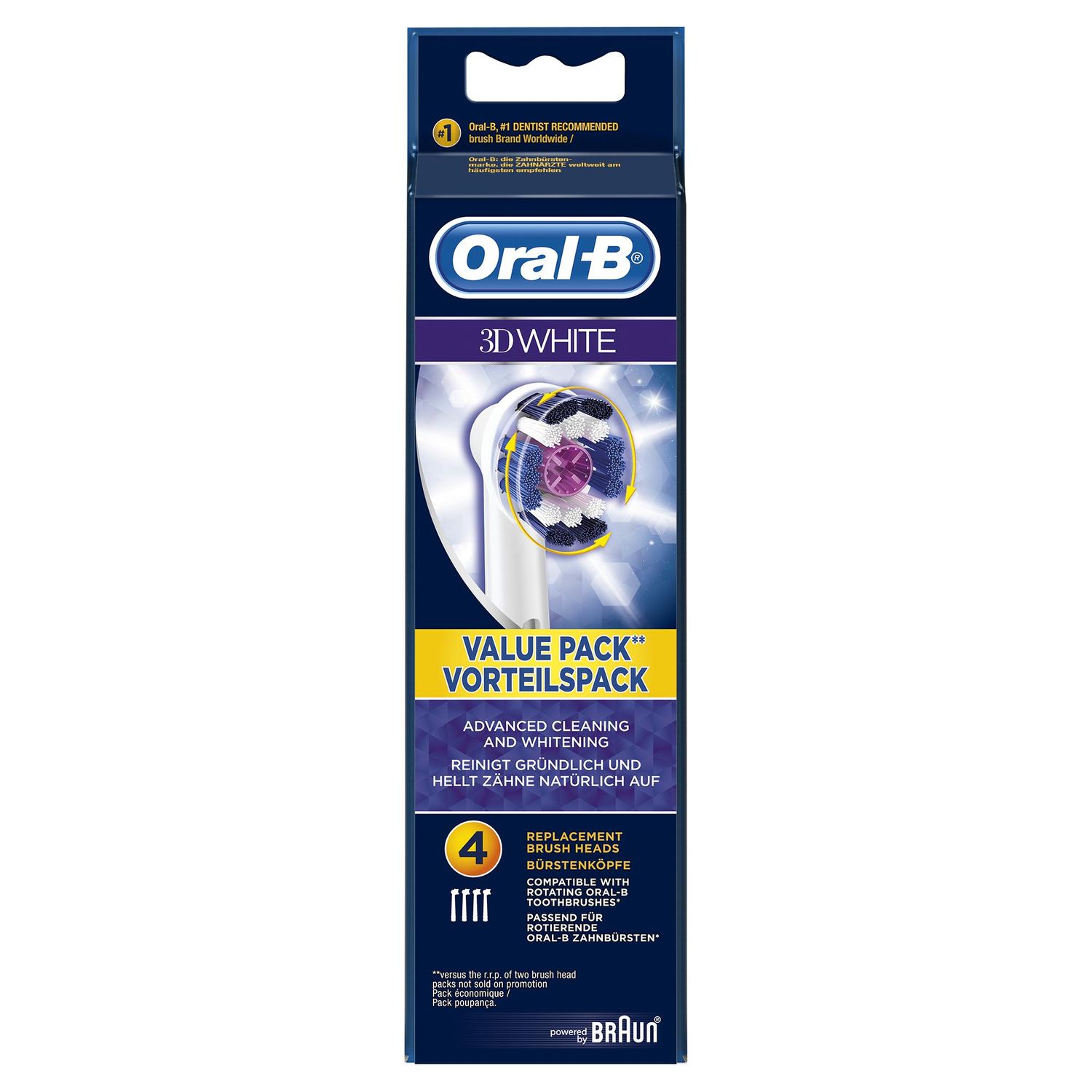 Насадки для электрической зубной щетки Oral-B 3D White 4шт - фото 2