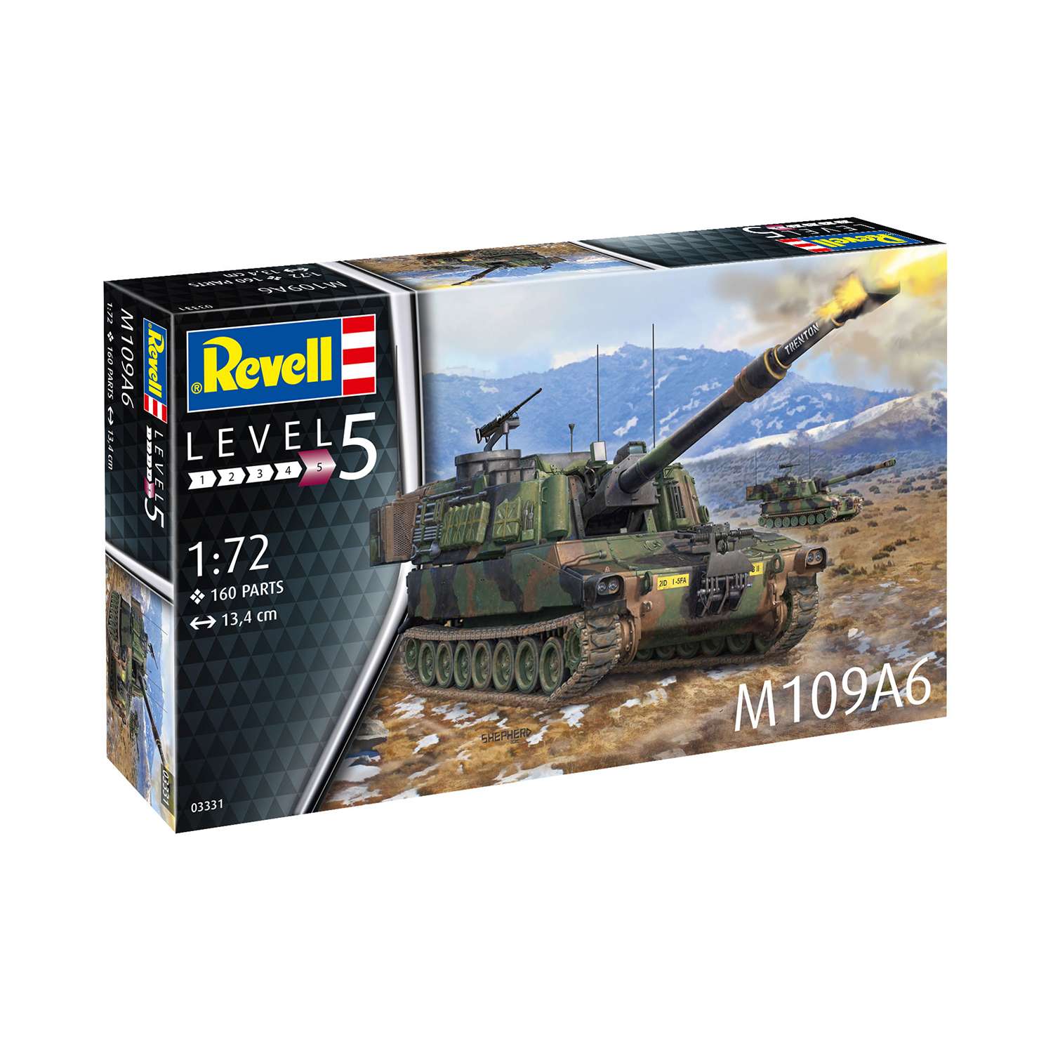 Сборная модель Revell Американская самоходная артиллерийская установка M109A6 03331 - фото 3