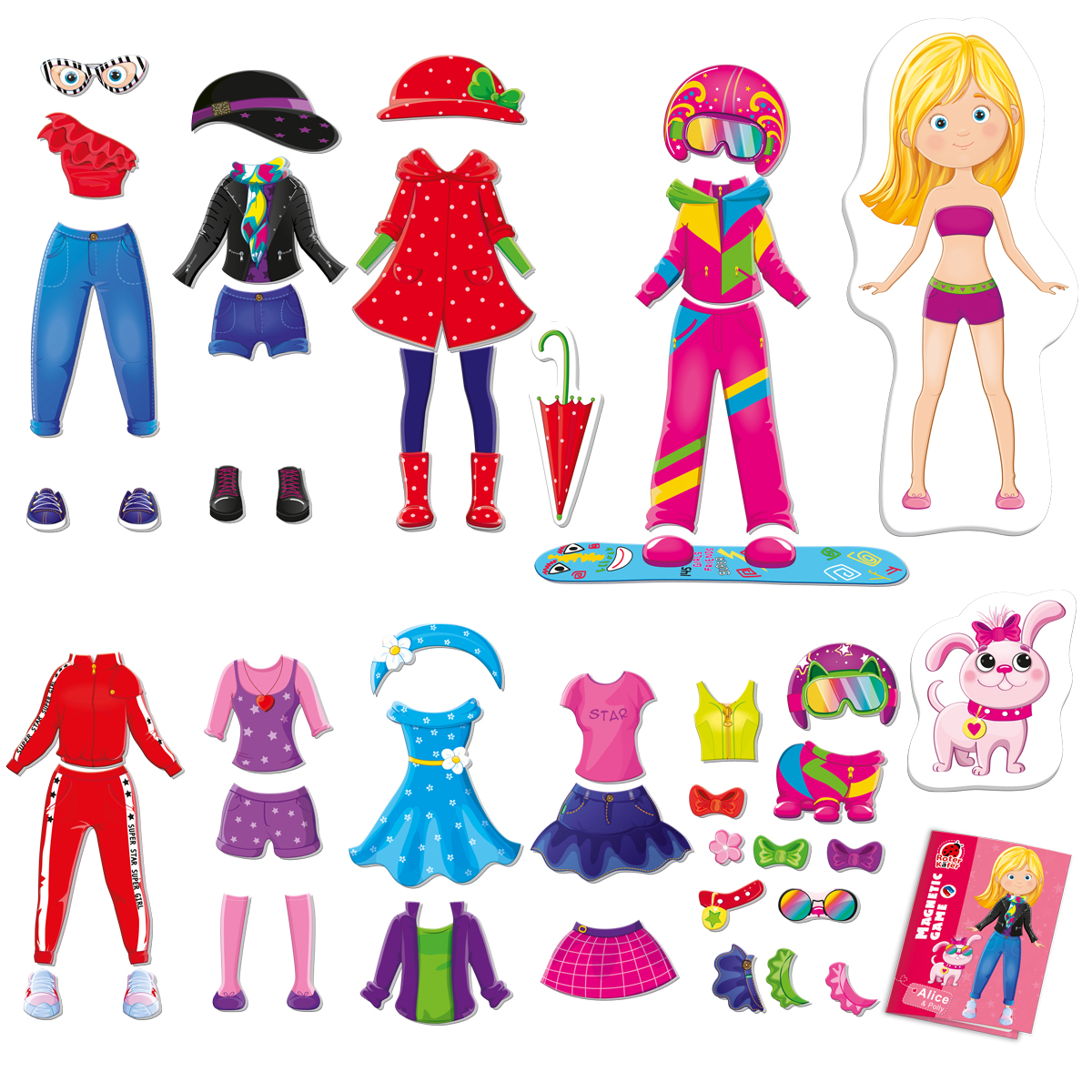 Магнитная игра Roter Kafer кукла-одевашка Alice and Polly - фото 2