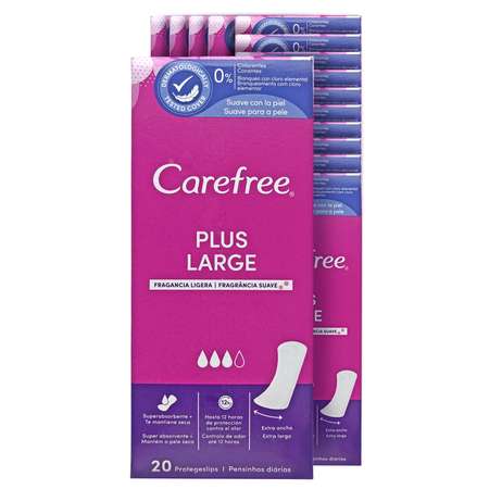 Прокладки гигиенические Carefree ежедневные 20 шт х 15 упаковок Plus large