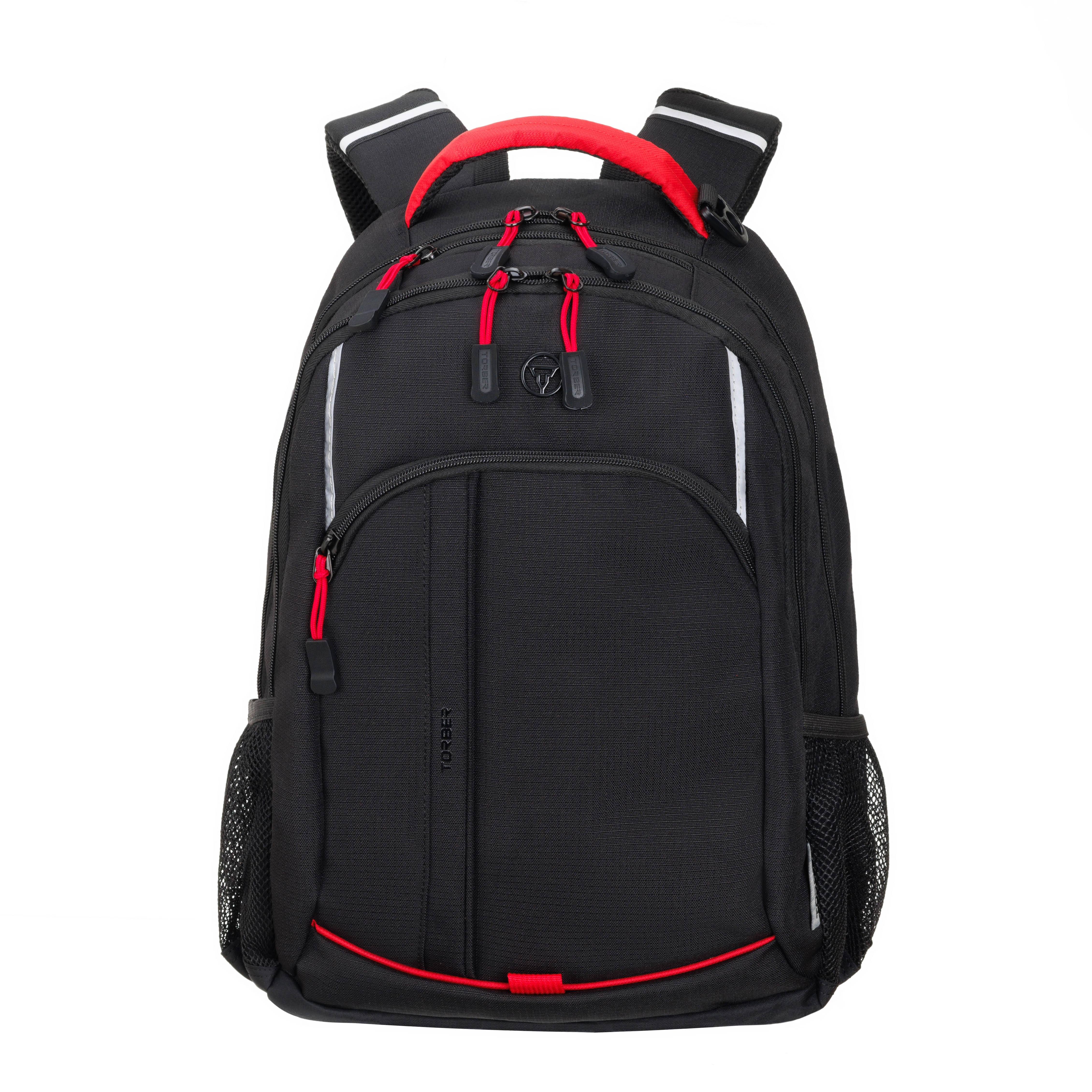 Рюкзак TORBER ROCKIT с отделением для ноутбука 15 дюймов чёрный красный - фото 8
