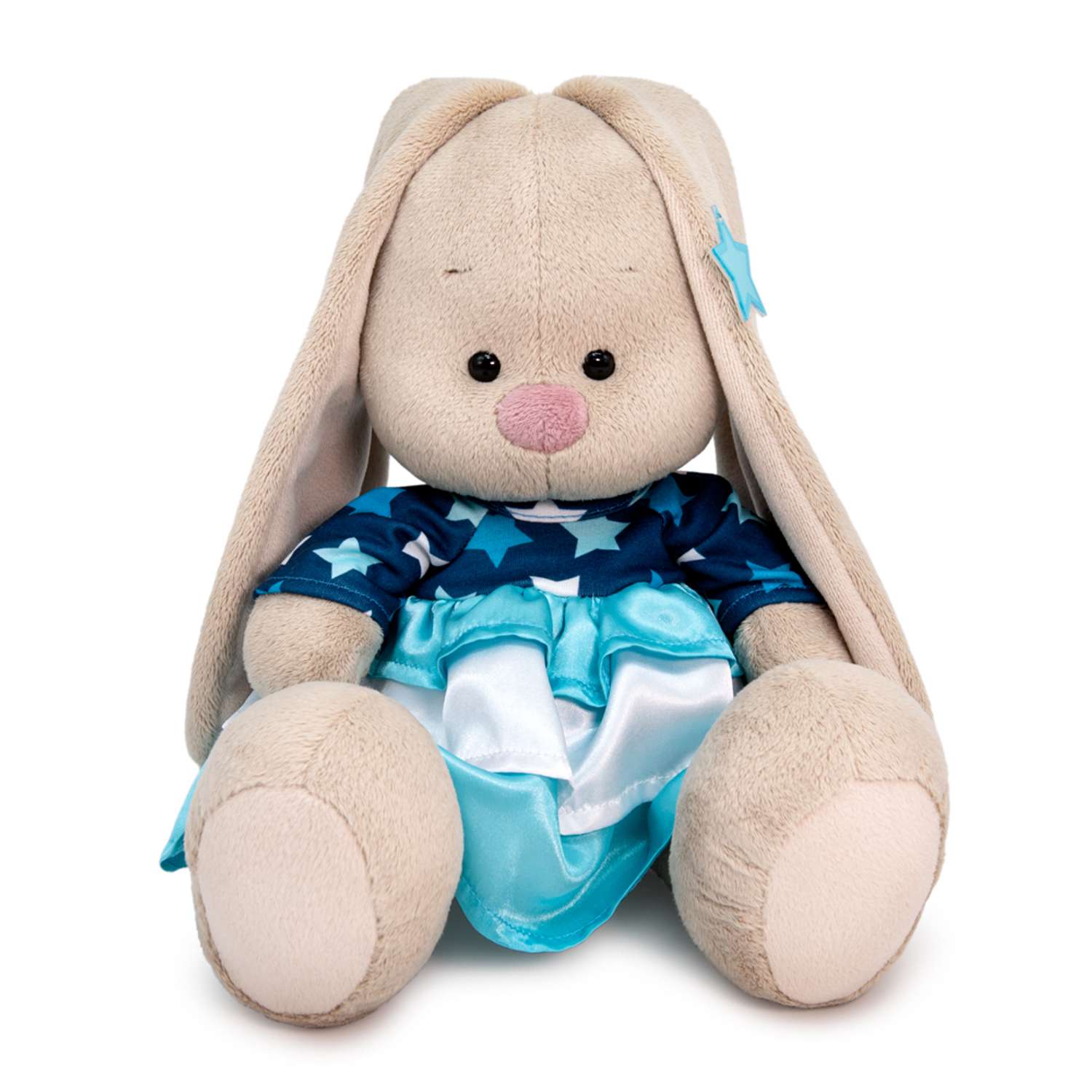 Мягкая игрушка BUDI BASA Зайка Ми в платье со звездами 18 см SidS-519 - фото 1