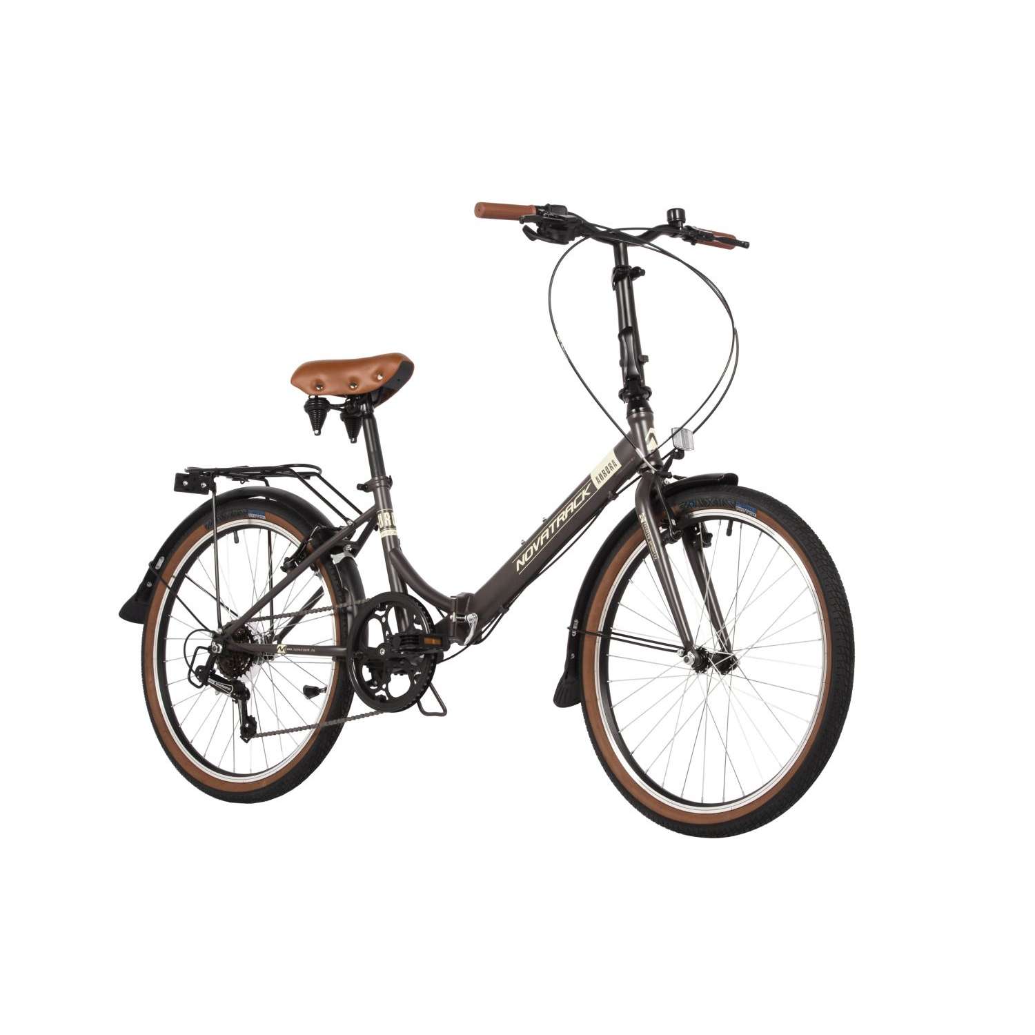 Велосипед складной 24коричнев NOVATRACK AURORA - фото 1