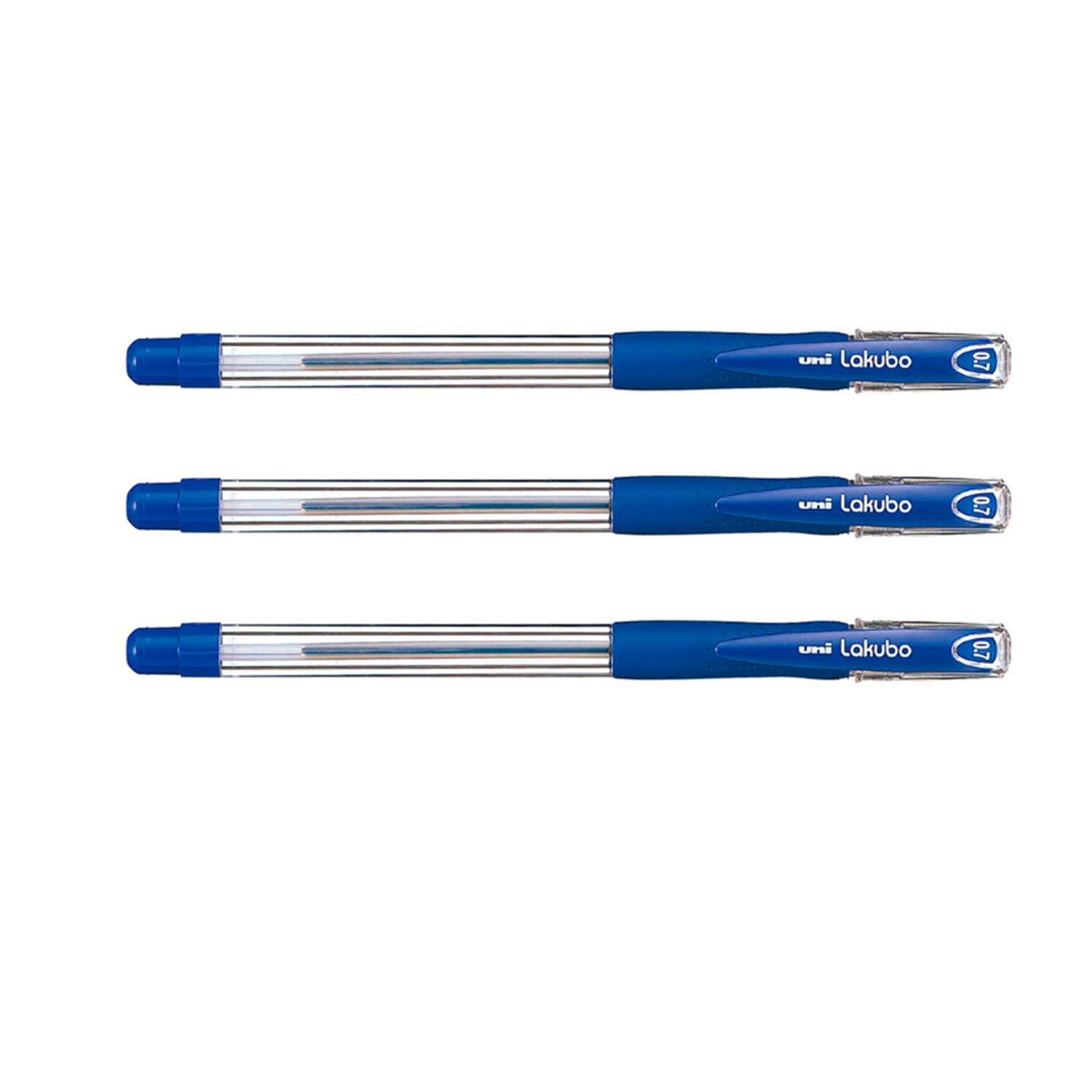 Ручка шариковая UNI Lakubo SG-100 синий 0.7 мм. 3 шт - фото 1