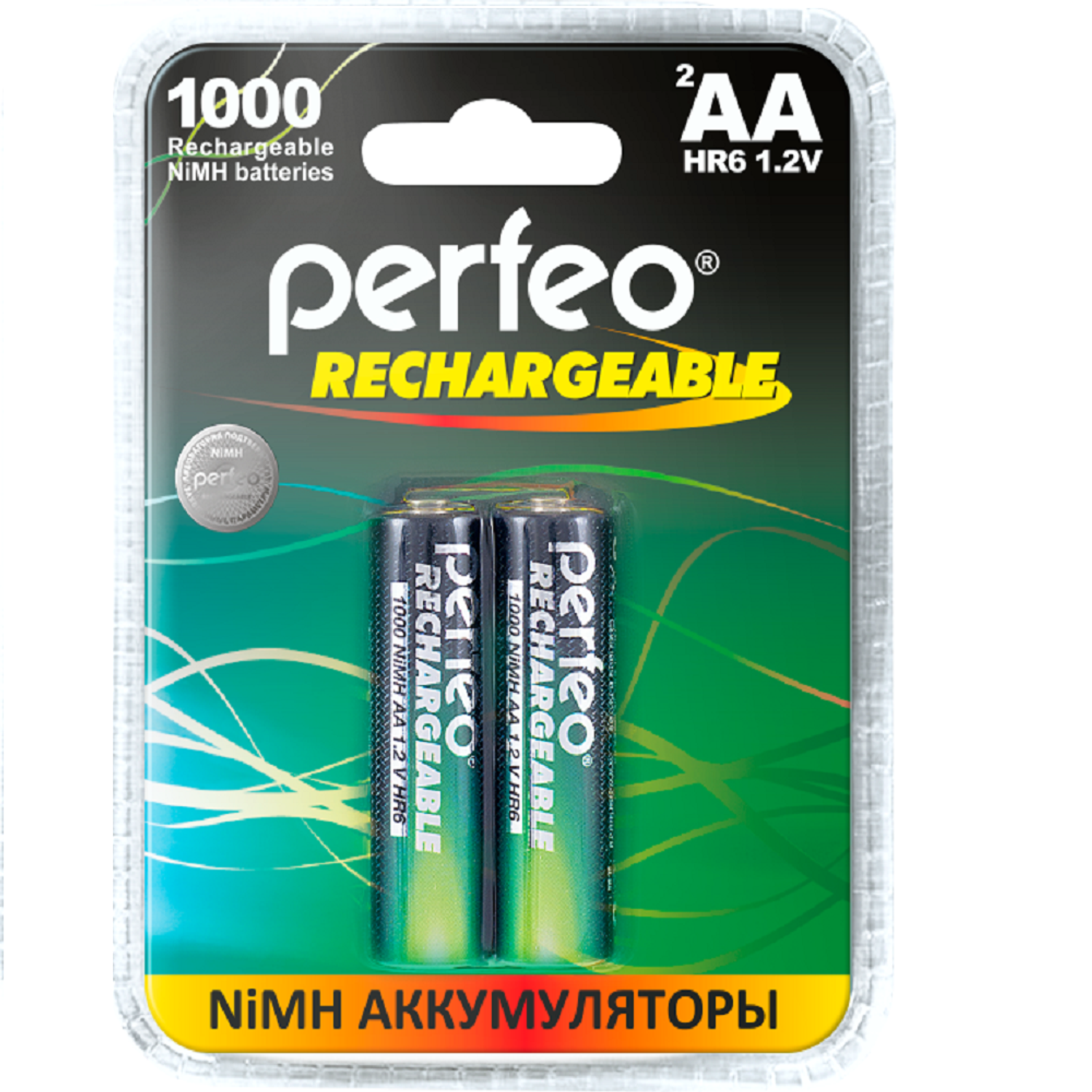 Аккумуляторные батарейки Perfeo AA1000mAh 2 штуки - фото 1