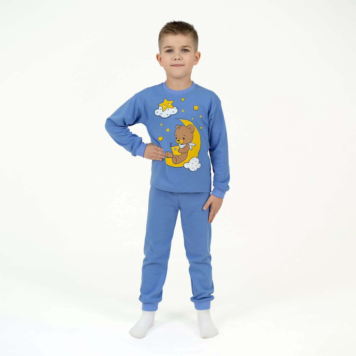 Пижама Утенок 800п т.голубой мишка - фото 1