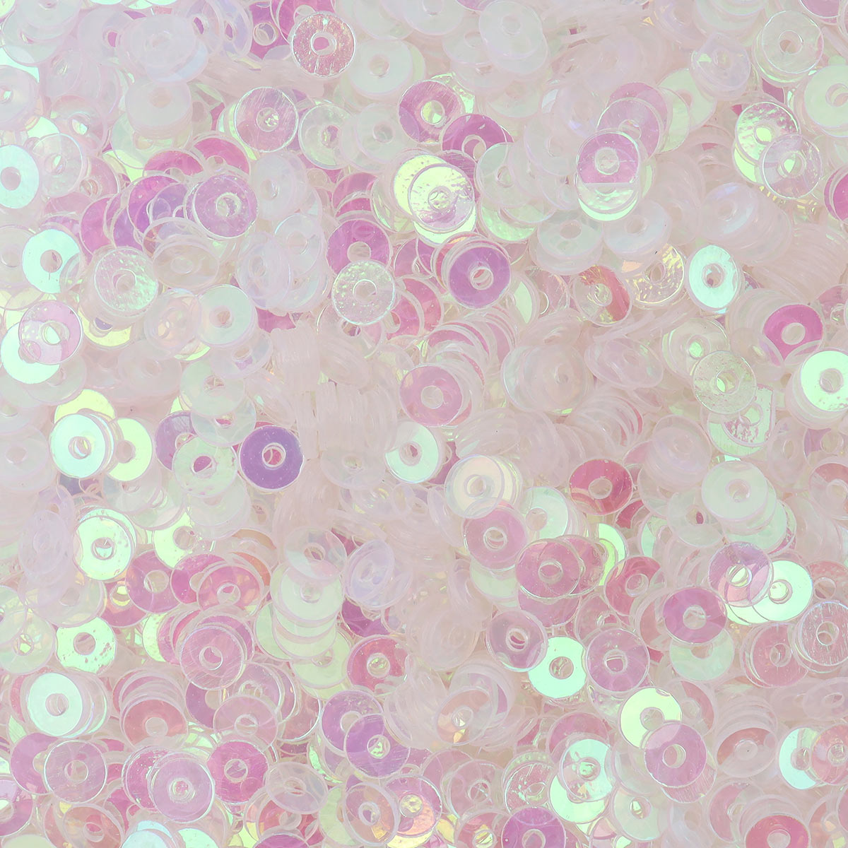 Пайетки Astra Craft плоские декоративные для творчества и рукоделия 3 мм 10 гр розовый прозрачный - фото 1