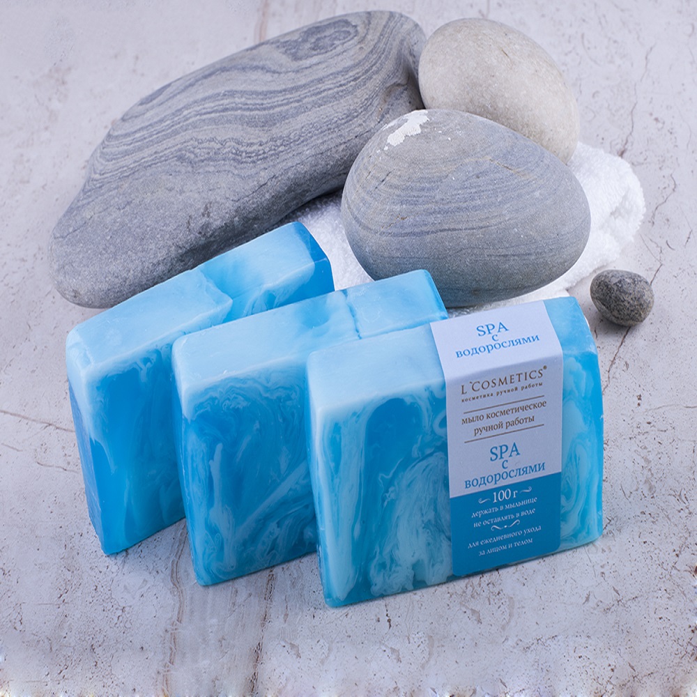 Мыло ручной работы 100гр LCosmetics SPA с морскими водорослями - фото 1
