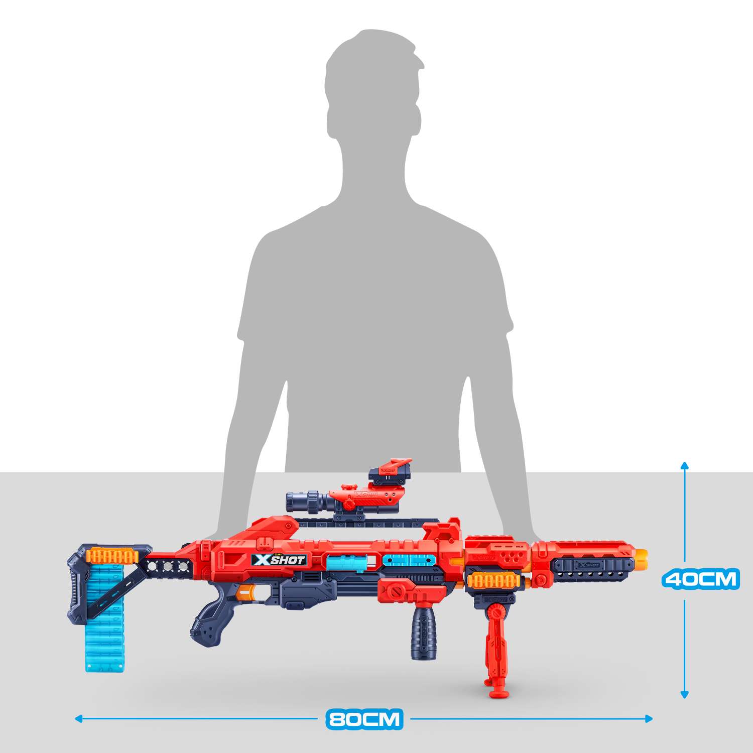 Набор для стрельбы X-SHOT  Regenerator бластер 2 рожка 48 дротиков - фото 6