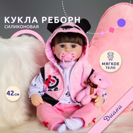 Кукла Реборн QA BABY девочка Диана силиконовая большая Reborn 42 см