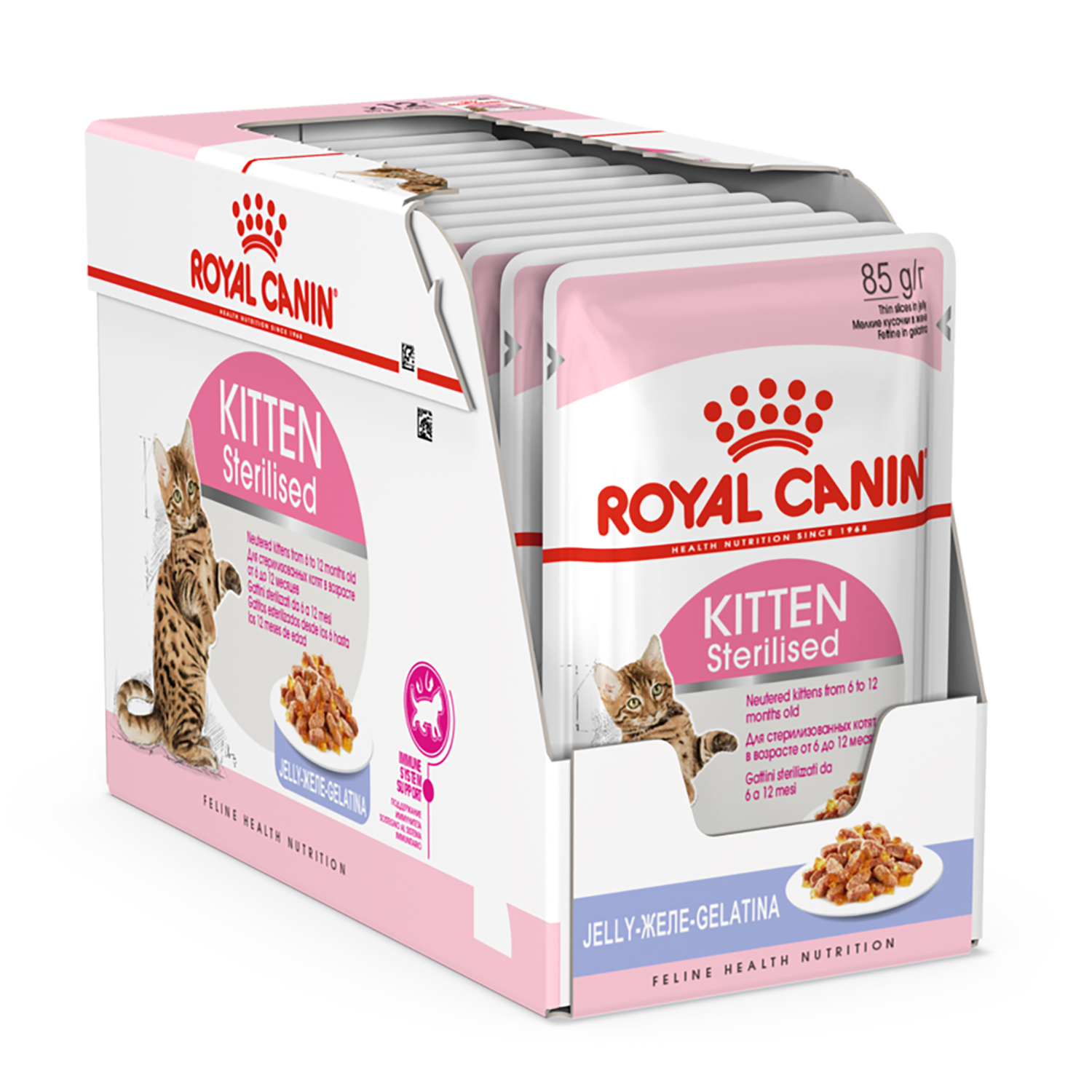 Корм влажный для котят ROYAL CANIN Kitten Sterilised 85г кусочки в желе стерилизованных - фото 4