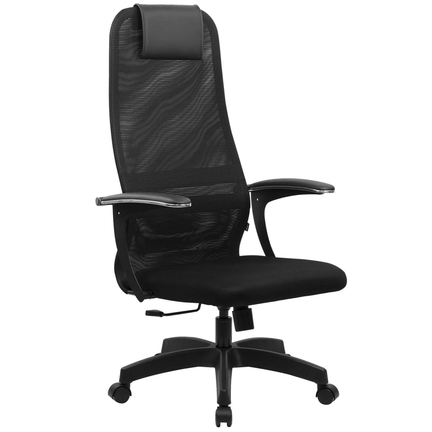 Кресло компьютерное Brabix игровое офисное на колесиках тканевое черное - фото 1