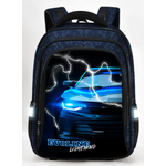 Рюкзак школьный Evoline черно-синий S700-car