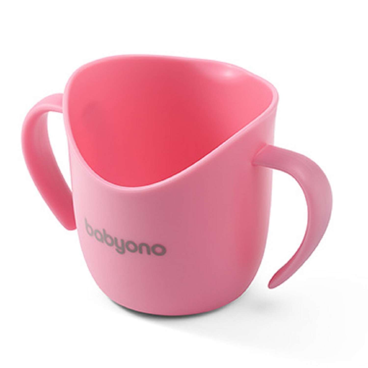 Кружечка Babyono эргономичная для самостоятельного питья FLOW Арт.1463/04 розовая - фото 1