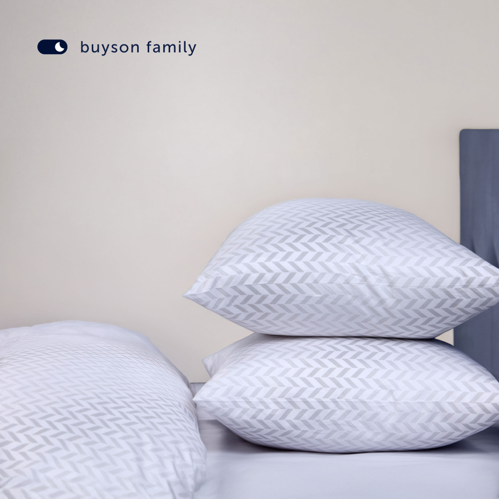 Комплект постельного белья buyson BuyMirage евро хлопковый сатин цвет Cloud - фото 19