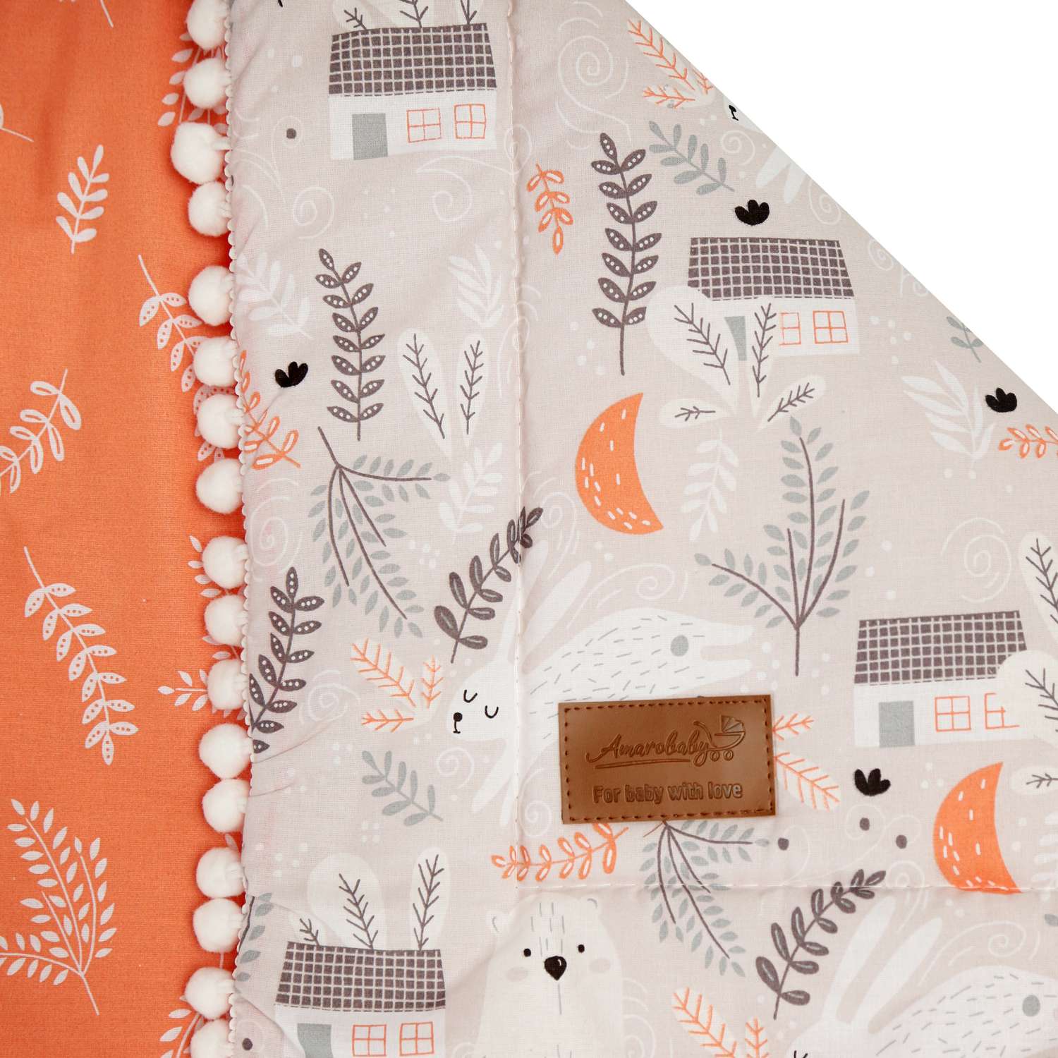 Одеяло на выписку AmaroBaby Bon Bon Лес оранжевый - фото 5
