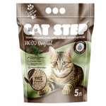 Наполнитель для кошек Cat Step Wood Original комкующийся растительный 5л