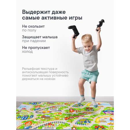 Коврик игровой для детей VILINA Познавайка 80х120см Ферма
