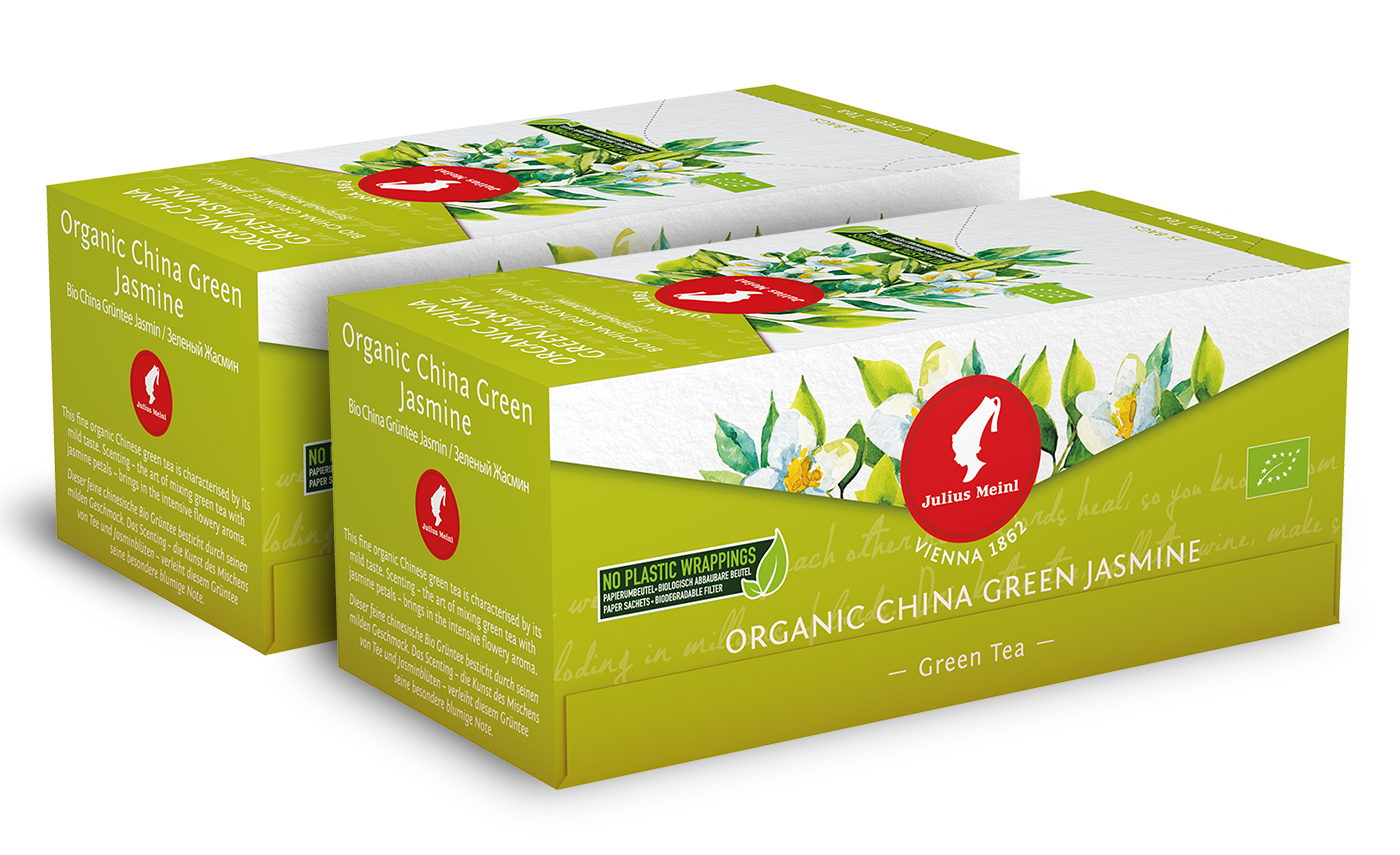 Чай Julius Meinl пакетированный премиум Зеленый жасмин 50 пакетиков - фото 1