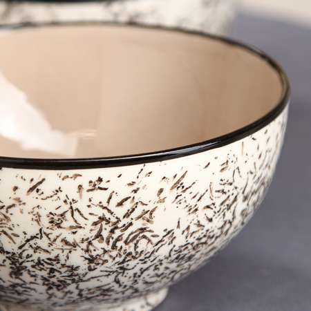Набор посуды Sima-Land «Салатный»керамика серый 3 шт:700 мл Иран