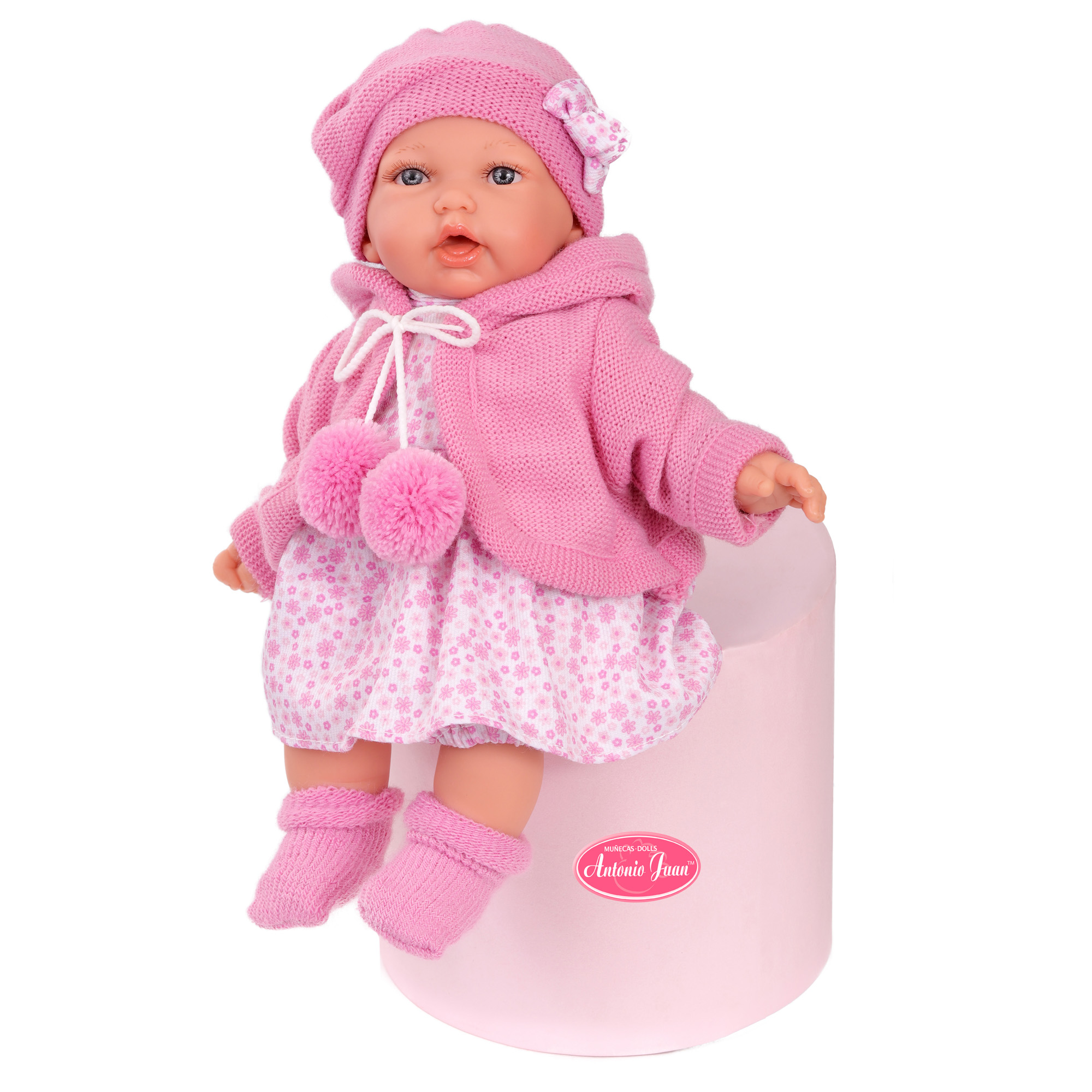 Кукла озвученная Antonio Juan Реборн Азалия в ярко-розовом 27 см 12022 - фото 2