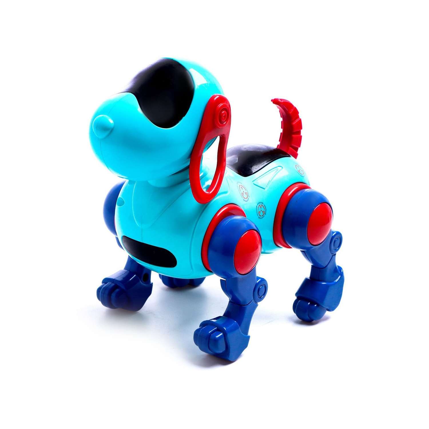 Собака IQ BOT DOG ходит поёт работает от батареек цвет голубой - фото 1