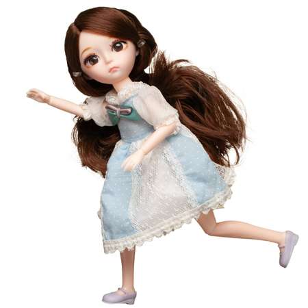 Кукла Junfa в бело голубом платье 25 см