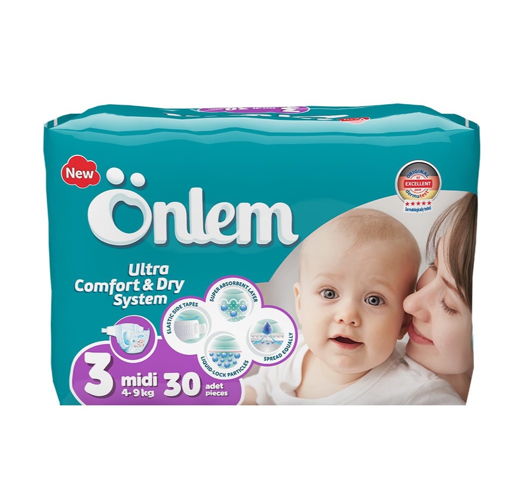 Детские подгузники Onlem Classik миди 4-9kg advantage 30 штук - фото 1