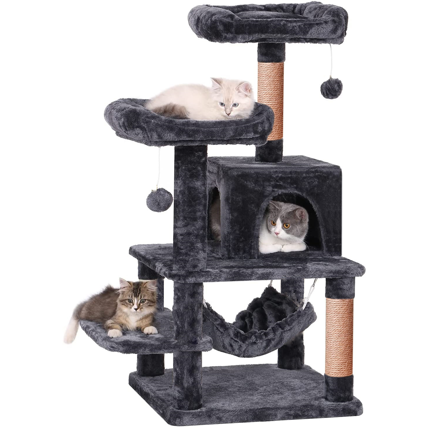 Игровой комплекс для кошек дом Pet БМФ Черный - фото 1