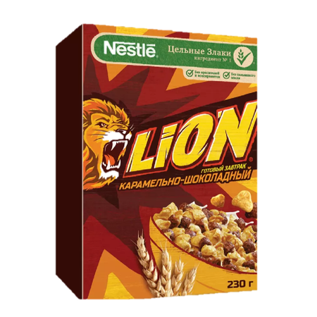 Завтрак готовый Nestle Lion карамельно-шоколадный 230 г