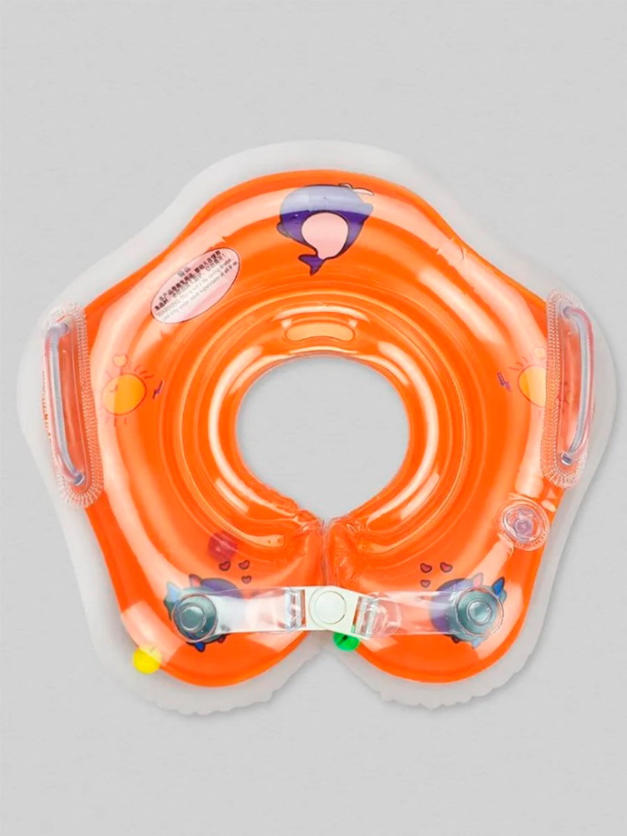 Надувной круг SHARKTOYS Для младенцев оранжевый - фото 4