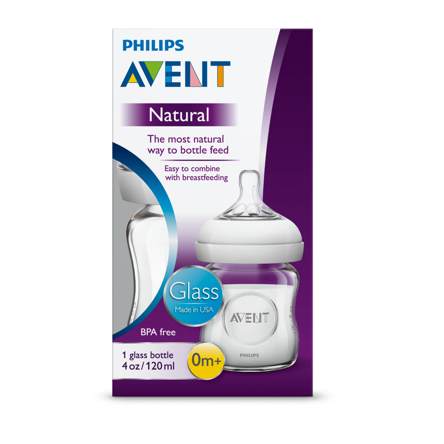 Бутылочка Philips Avent Natural стеклянная 0 мес+ 120 мл SCF671/17 - фото 5