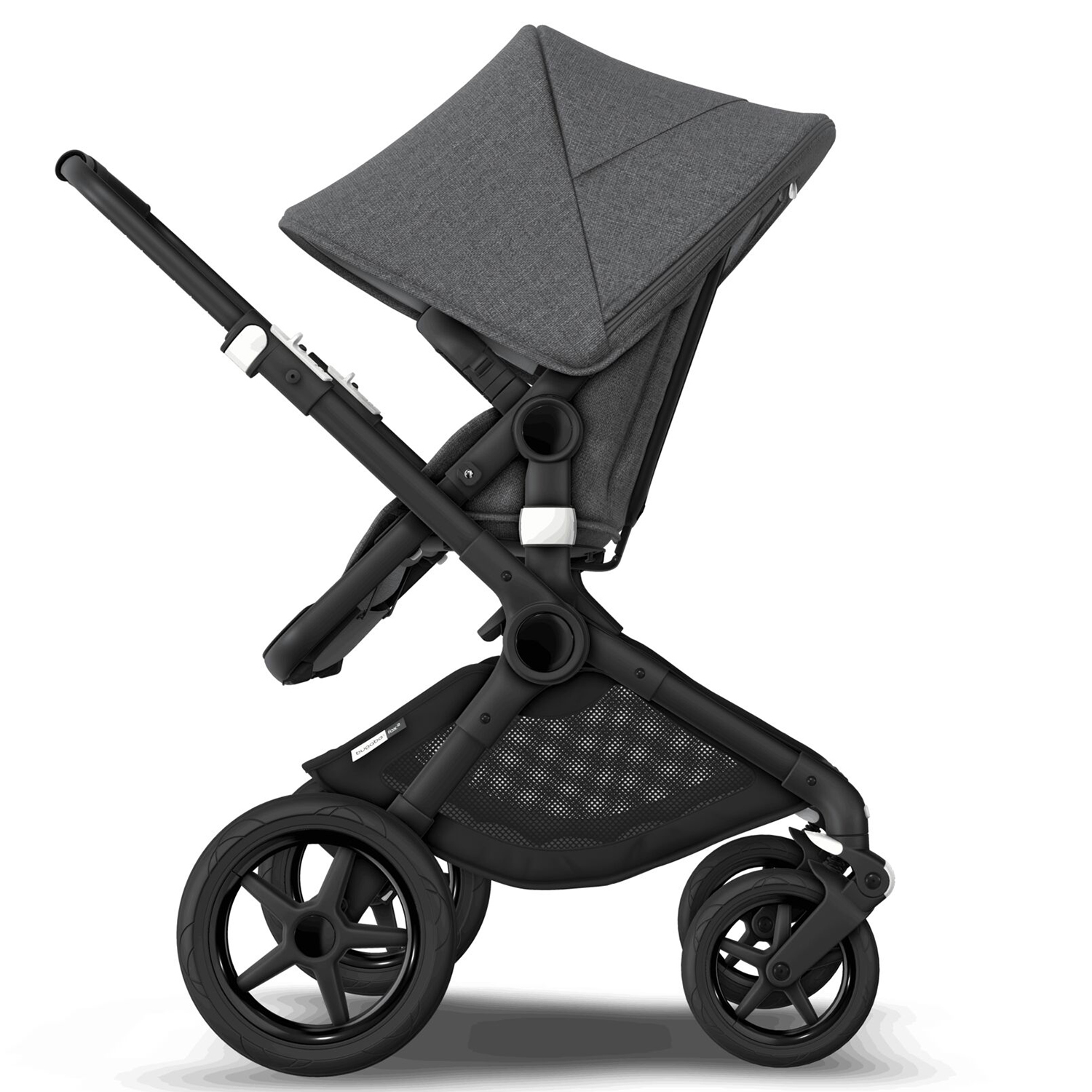 Коляска 2в1 Bugaboo Fox2 Complete Black Grey Melange-Grey Melange - фото 8