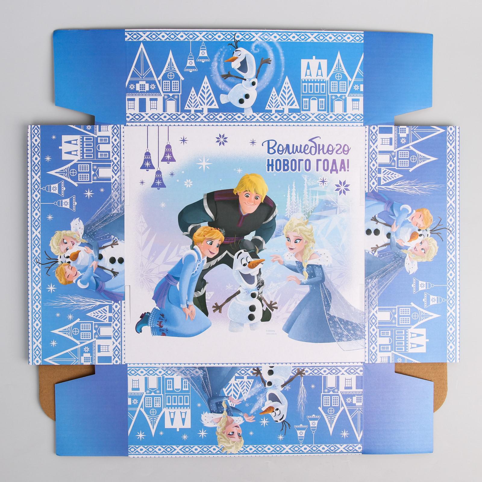 Коробка Disney подарочная складная«Волшебного нового года» Холодное сердце. 24.5×24.5×9.5 см - фото 5